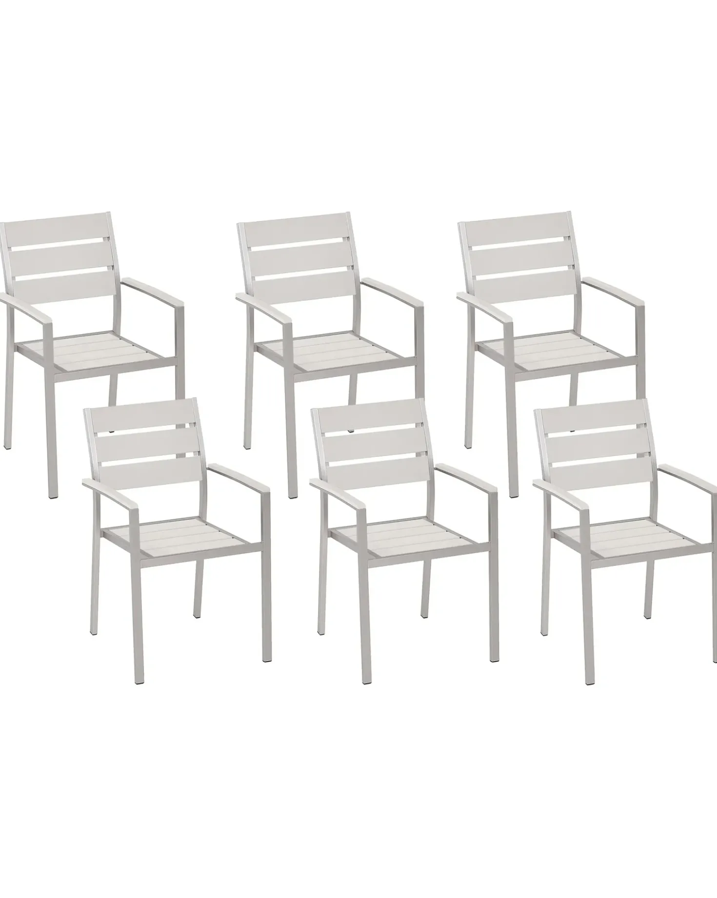 Set di 6 sedie da giardino VERNIO Bianco