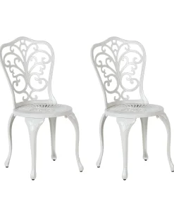 Set di 2 sedie da giardino TRIORA Metallo Bianco sporco