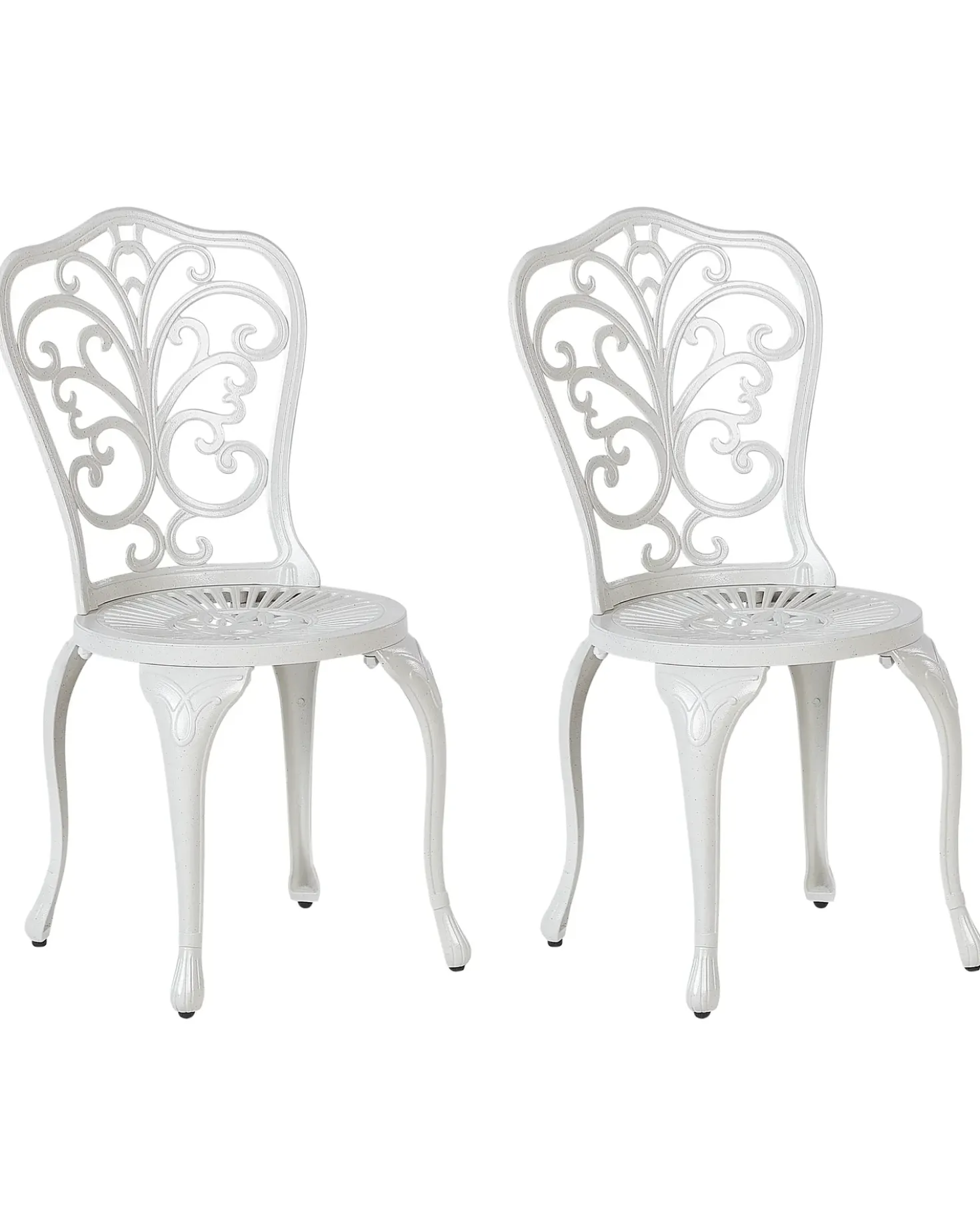 Set di 2 sedie da giardino TRIORA Metallo Bianco sporco
