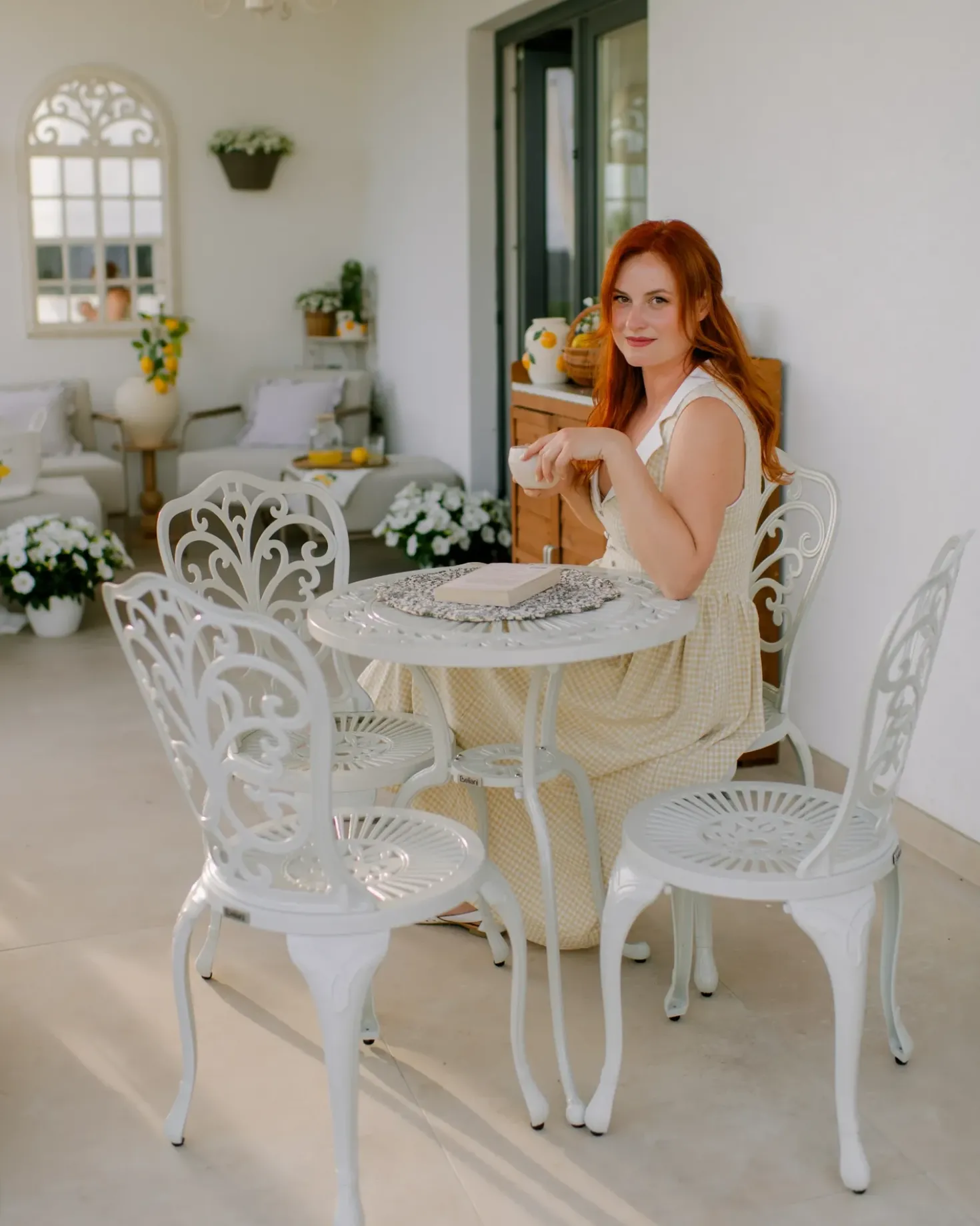Set di 2 sedie da giardino TRIORA Metallo Bianco sporco