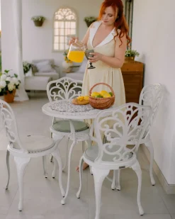 Set di 2 sedie da giardino TRIORA Metallo Bianco sporco