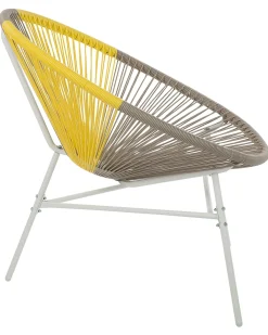 Set di 2 sedie da giardino ACAPULCO Rattan sintetico (PE) Tortora