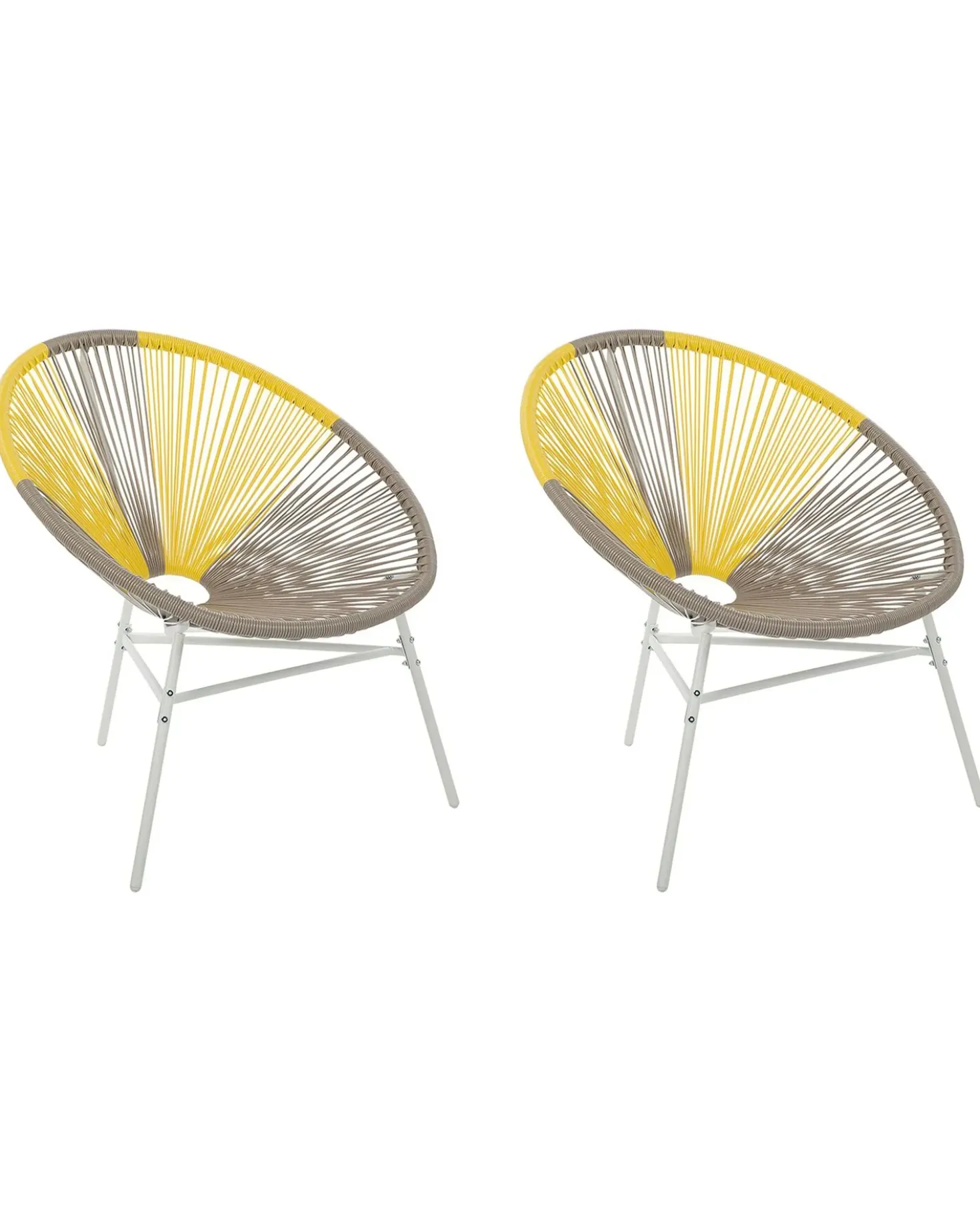 Set di 2 sedie da giardino ACAPULCO Rattan sintetico (PE) Tortora