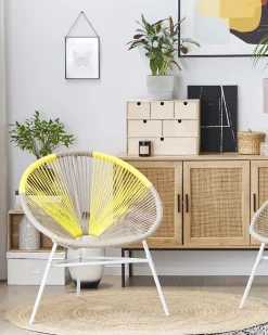 Set di 2 sedie da giardino ACAPULCO Rattan sintetico (PE) Tortora