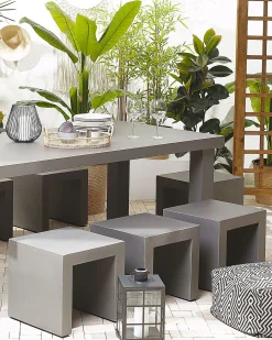 Set di 2 sedie da giardino TARANTO Cemento Grigio