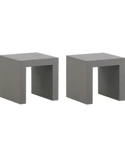 Set di 2 sedie da giardino TARANTO Cemento Grigio