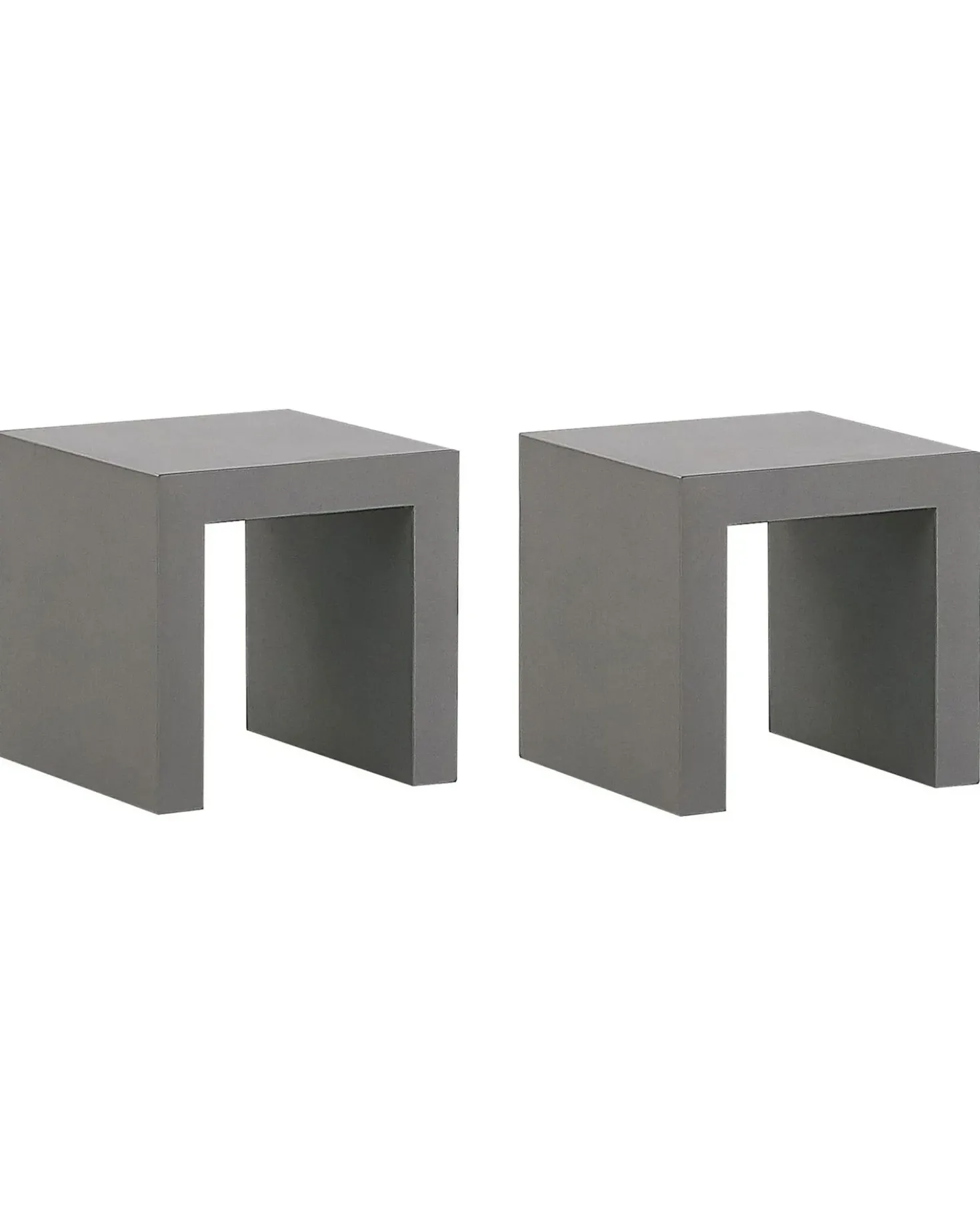 Set di 2 sedie da giardino TARANTO Cemento Grigio