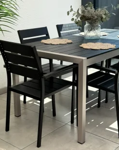 Set di 6 sedie da giardino VERNIO Nero