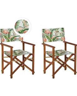 Set di 2 sedie da giardino CINE Legno d'acacia Marrone scuro