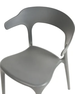 Set di 4 sedie da giardino GUBBIO Grigio