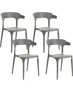 Set di 4 sedie da giardino GUBBIO Grigio