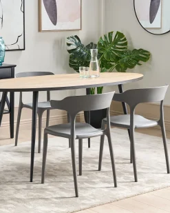 Set di 4 sedie da giardino GUBBIO Grigio