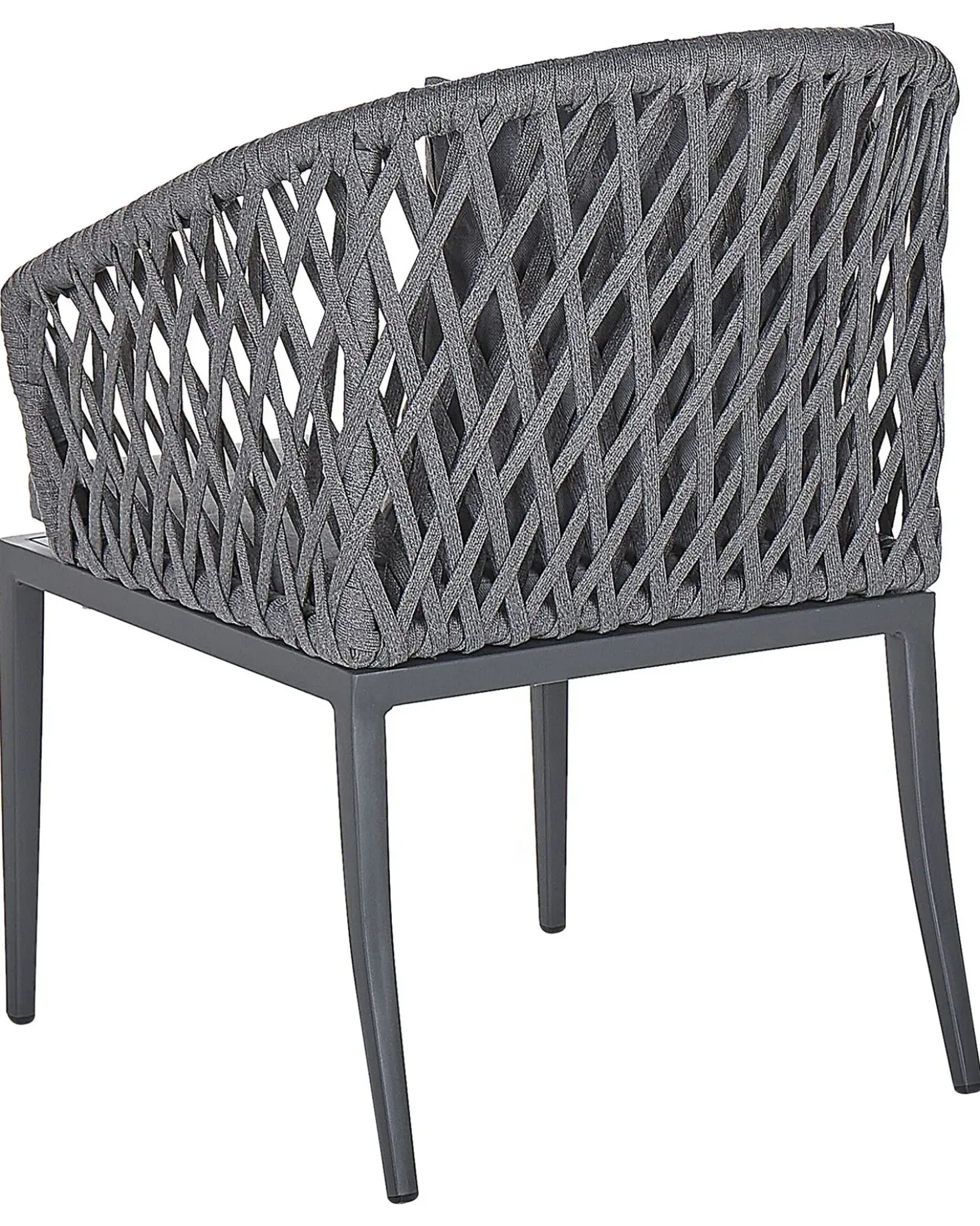 Set di 2 sedie da giardino con cuscini LIPARI Metallo Grigio
