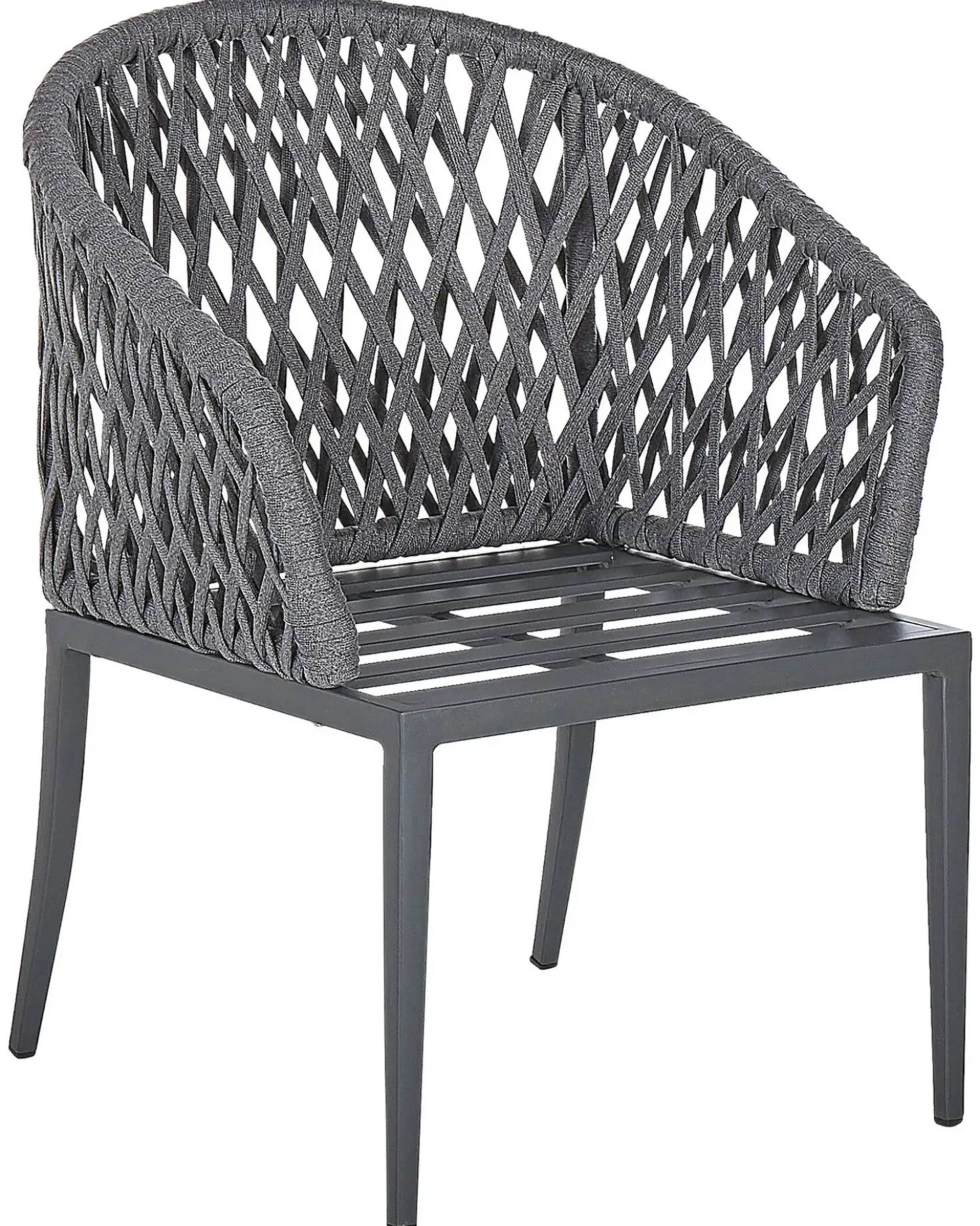 Set di 2 sedie da giardino con cuscini LIPARI Metallo Grigio