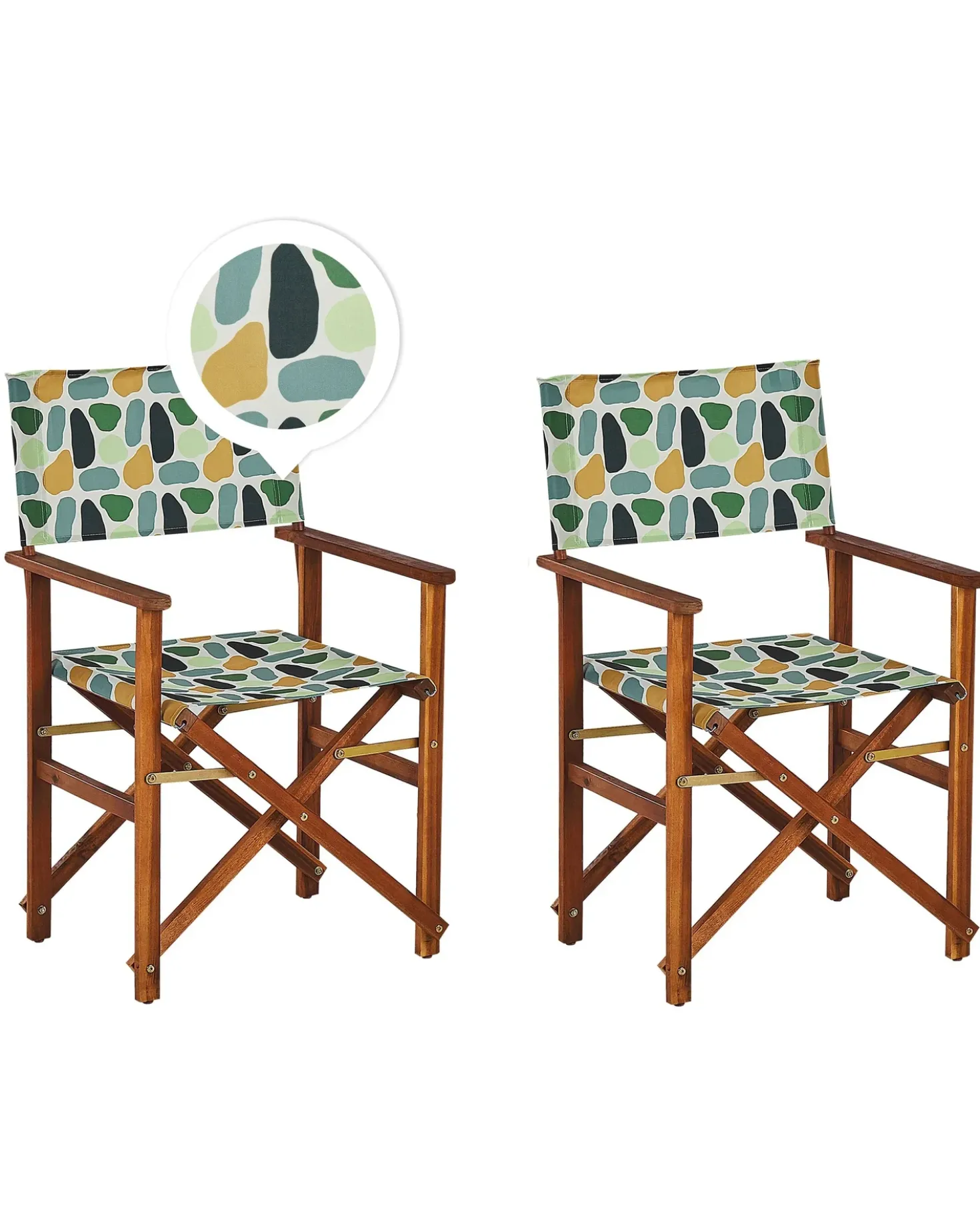 Set di 2 sedie da giardino CINE Legno d'acacia Multicolore