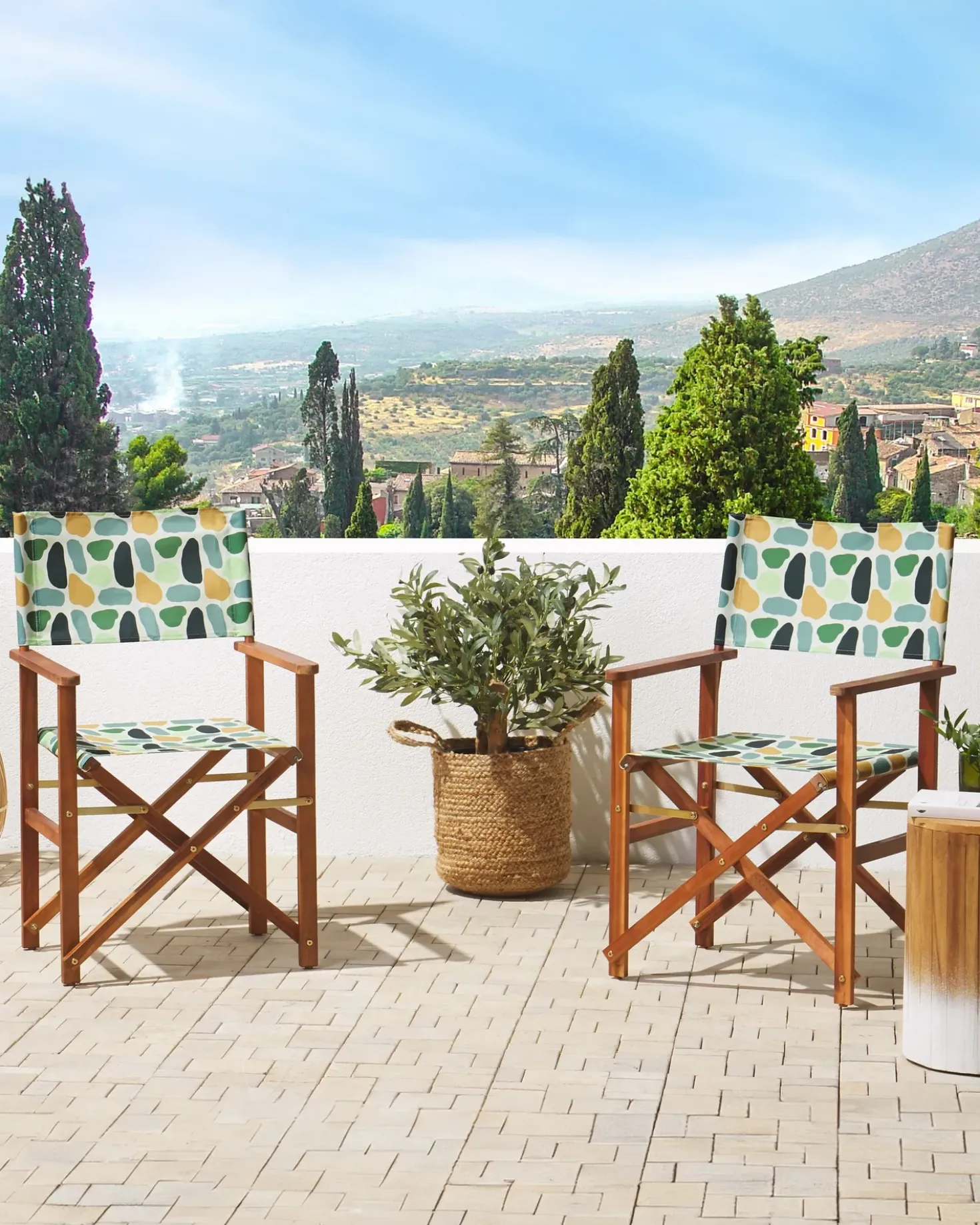 Set di 2 sedie da giardino CINE Legno d'acacia Multicolore