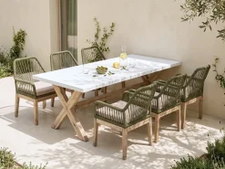 Set di 2 sedie da giardino con cuscini OLBIA Verde oliva
