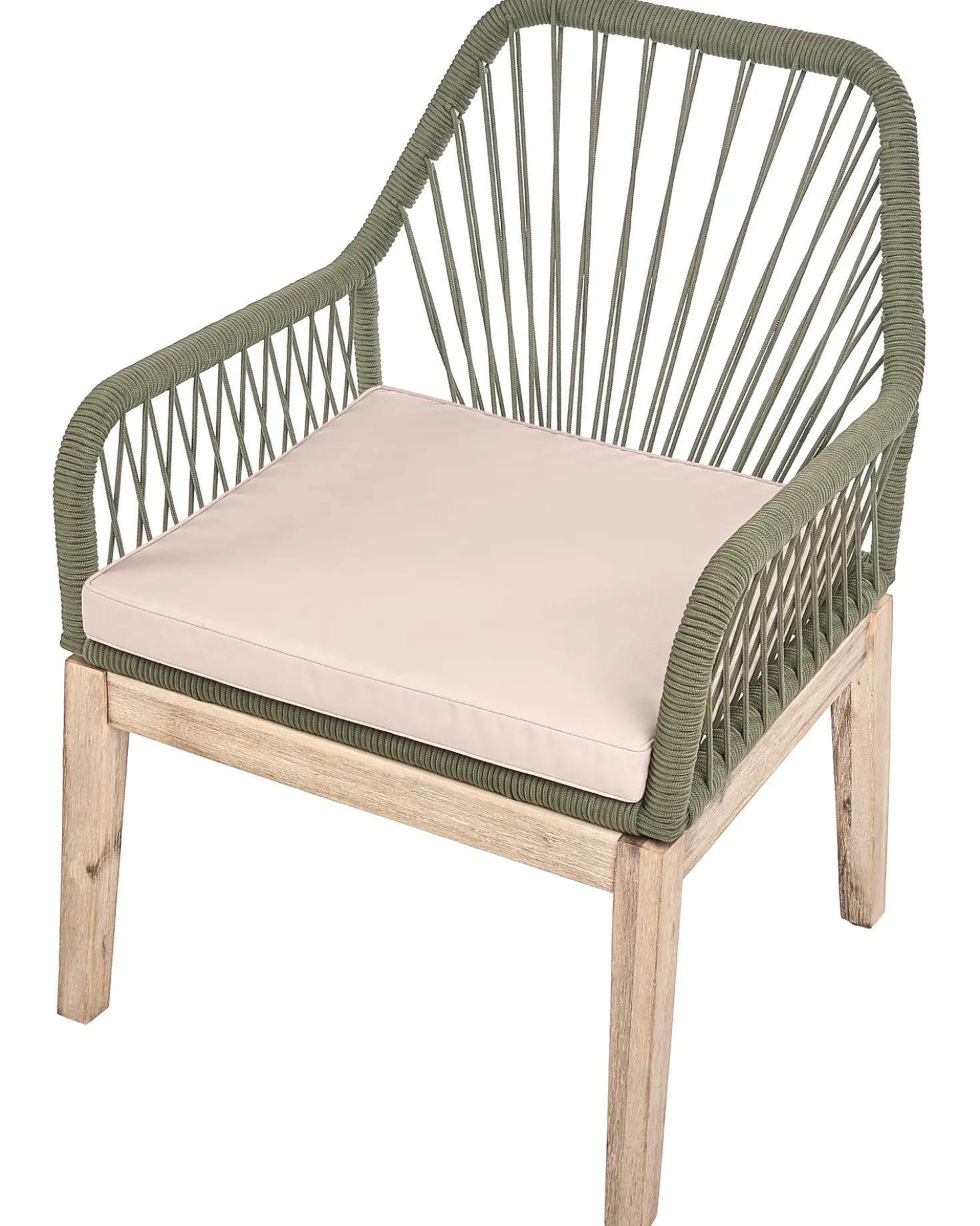 Set di 2 sedie da giardino con cuscini OLBIA Verde oliva