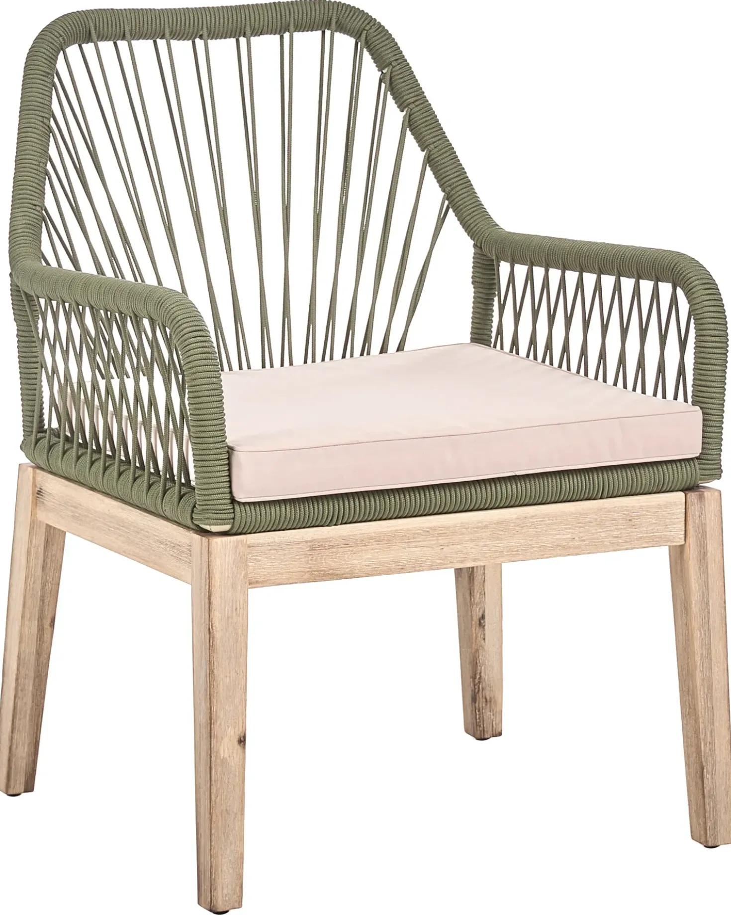 Set di 2 sedie da giardino con cuscini OLBIA Verde oliva