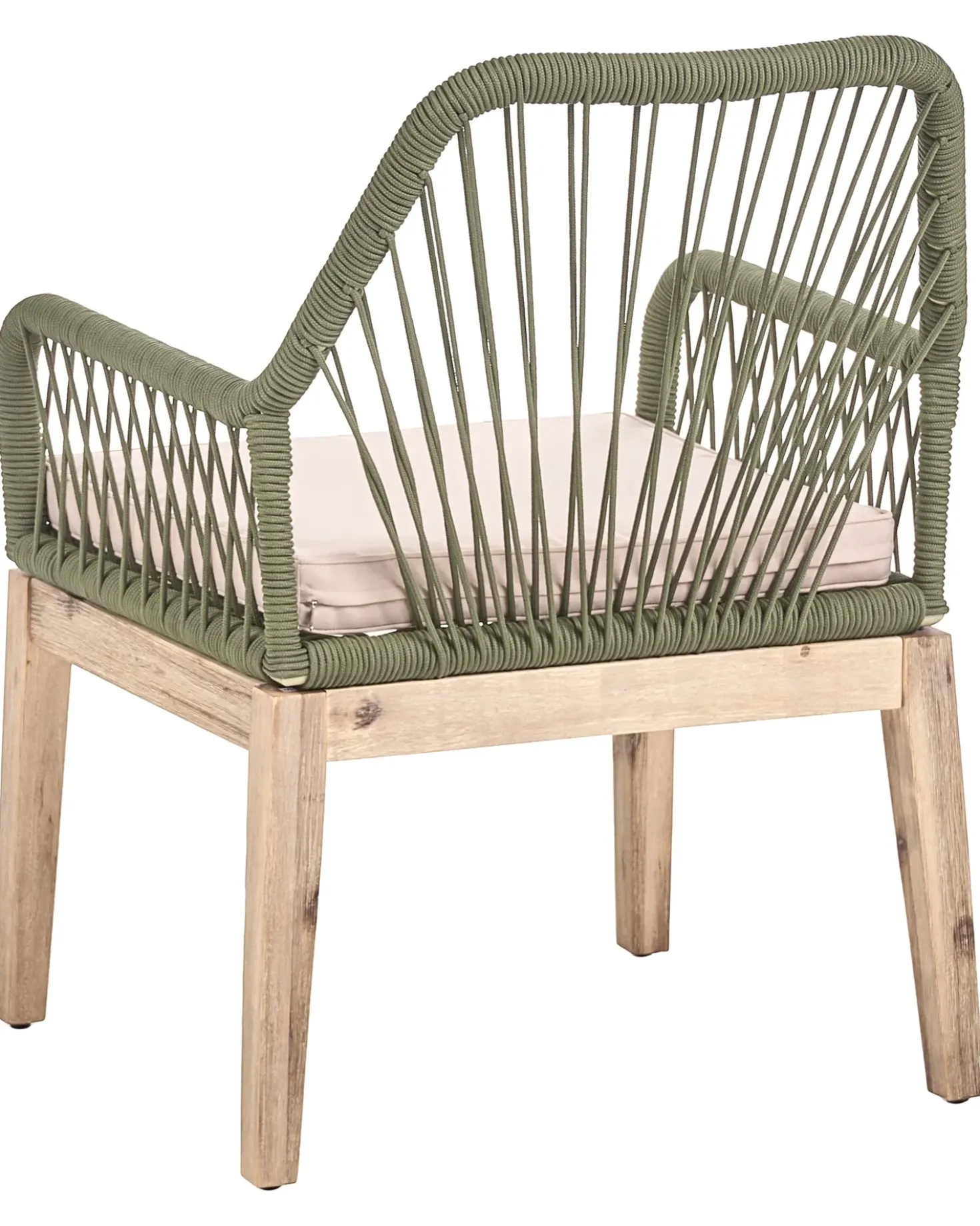 Set di 2 sedie da giardino con cuscini OLBIA Verde oliva