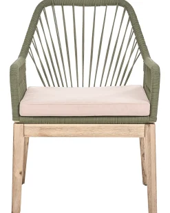 Set di 2 sedie da giardino con cuscini OLBIA Verde oliva