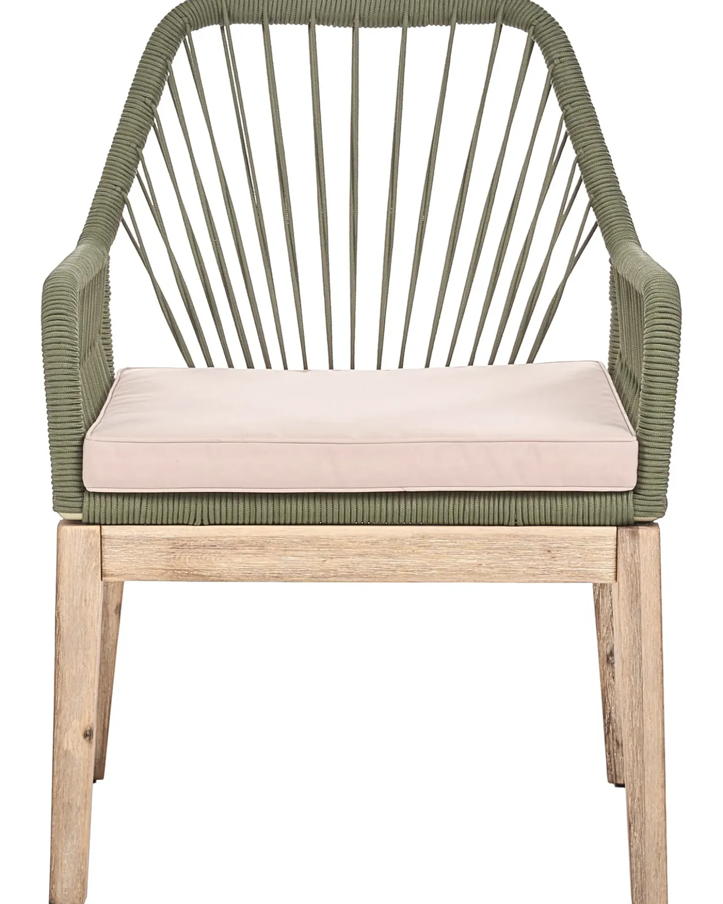 Set di 2 sedie da giardino con cuscini OLBIA Verde oliva