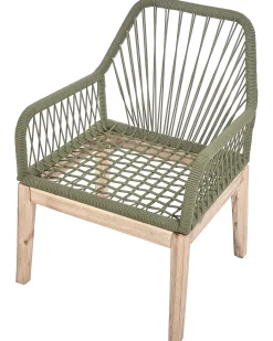 Set di 2 sedie da giardino con cuscini OLBIA Verde oliva