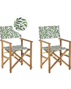 Set di 2 sedie da giardino CINE Legno d'acacia Bianco
