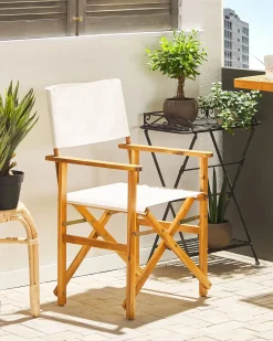 Set di 2 sedie da giardino CINE Legno d'acacia Bianco
