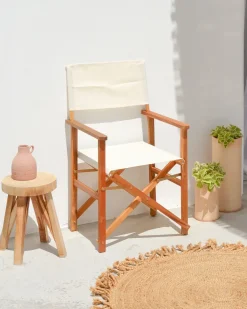 Set di 2 sedie da giardino CINE Legno d'acacia Bianco sporco