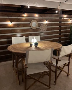 Set di 2 sedie da giardino CINE Legno d'acacia Bianco sporco