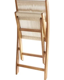 Set di 2 sedie da giardino PROSSEDI Pieghevole Legno d'acacia Beige