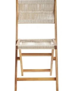 Set di 2 sedie da giardino PROSSEDI Pieghevole Legno d'acacia Beige