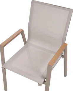 Set di 4 sedie da giardino TIANO Metallo Tortora