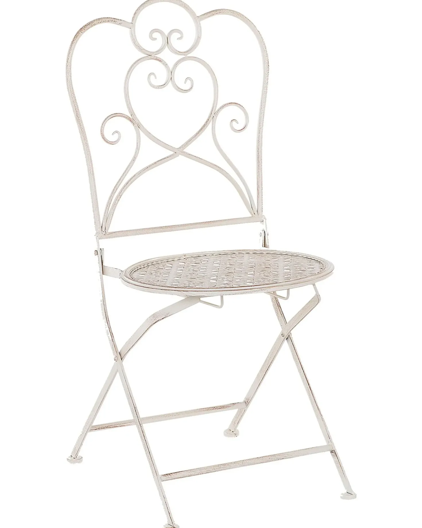 Set di 2 sedie da giardino TRIESTE Pieghevole Metallo Beige chiaro