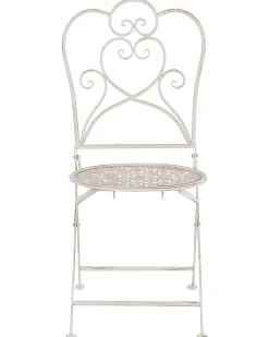 Set di 2 sedie da giardino TRIESTE Pieghevole Metallo Beige chiaro