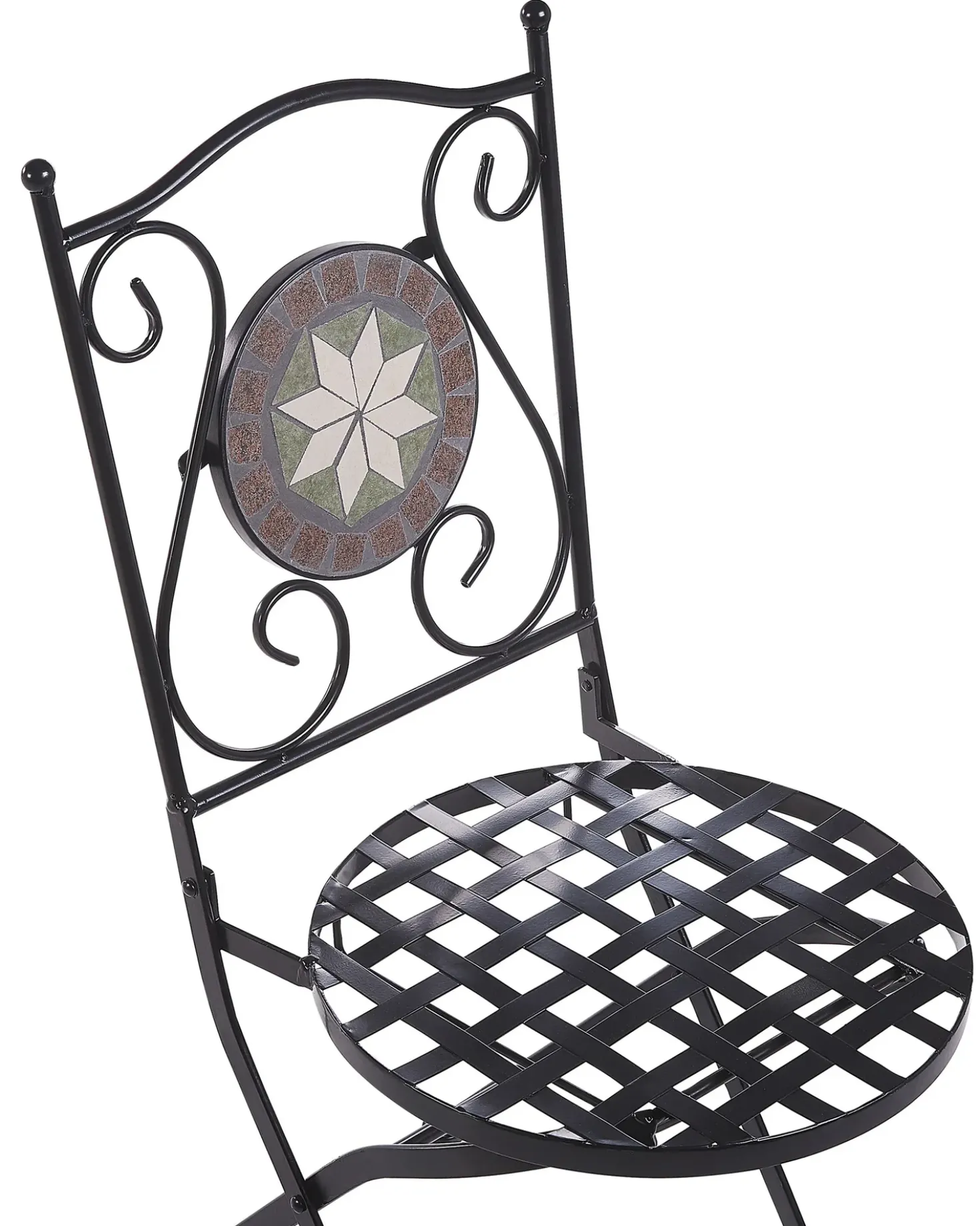 Set di 2 sedie da giardino CARIATI Metallo Nero