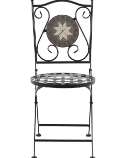 Set di 2 sedie da giardino CARIATI Metallo Nero