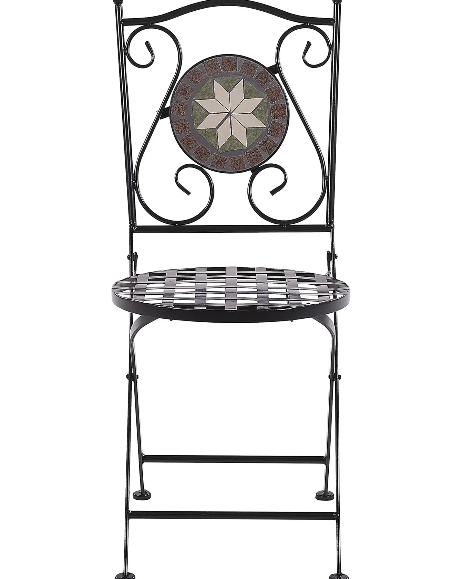 Set di 2 sedie da giardino CARIATI Metallo Nero