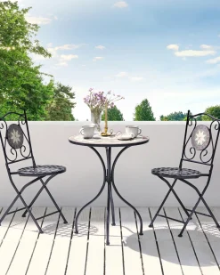 Set di 2 sedie da giardino CARIATI Metallo Nero