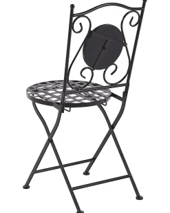 Set di 2 sedie da giardino CARIATI Metallo Nero