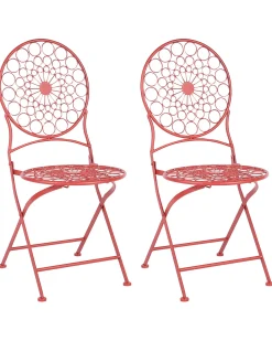 Set di 2 sedie da giardino SCARIO Metallo Rosso