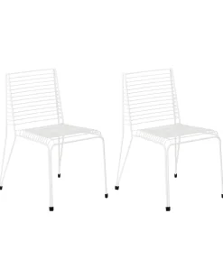 Set di 2 sedie da giardino CHIEVE Metallo Bianco