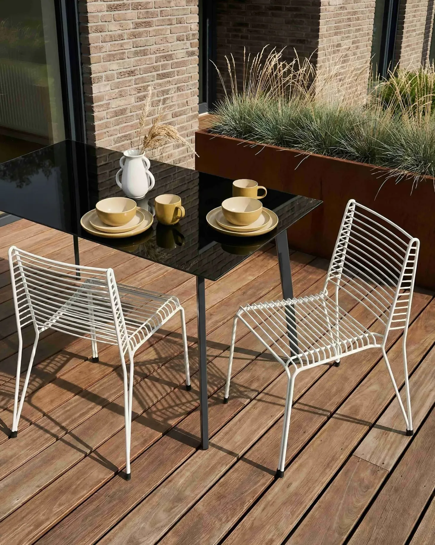Set di 2 sedie da giardino CHIEVE Metallo Bianco