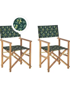 Set di 2 sedie da giardino CINE Legno d'acacia Verde scuro