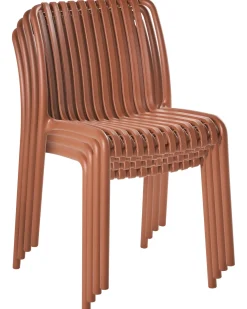 Set di 4 sedie da giardino ARICCIA Rosso chiaro