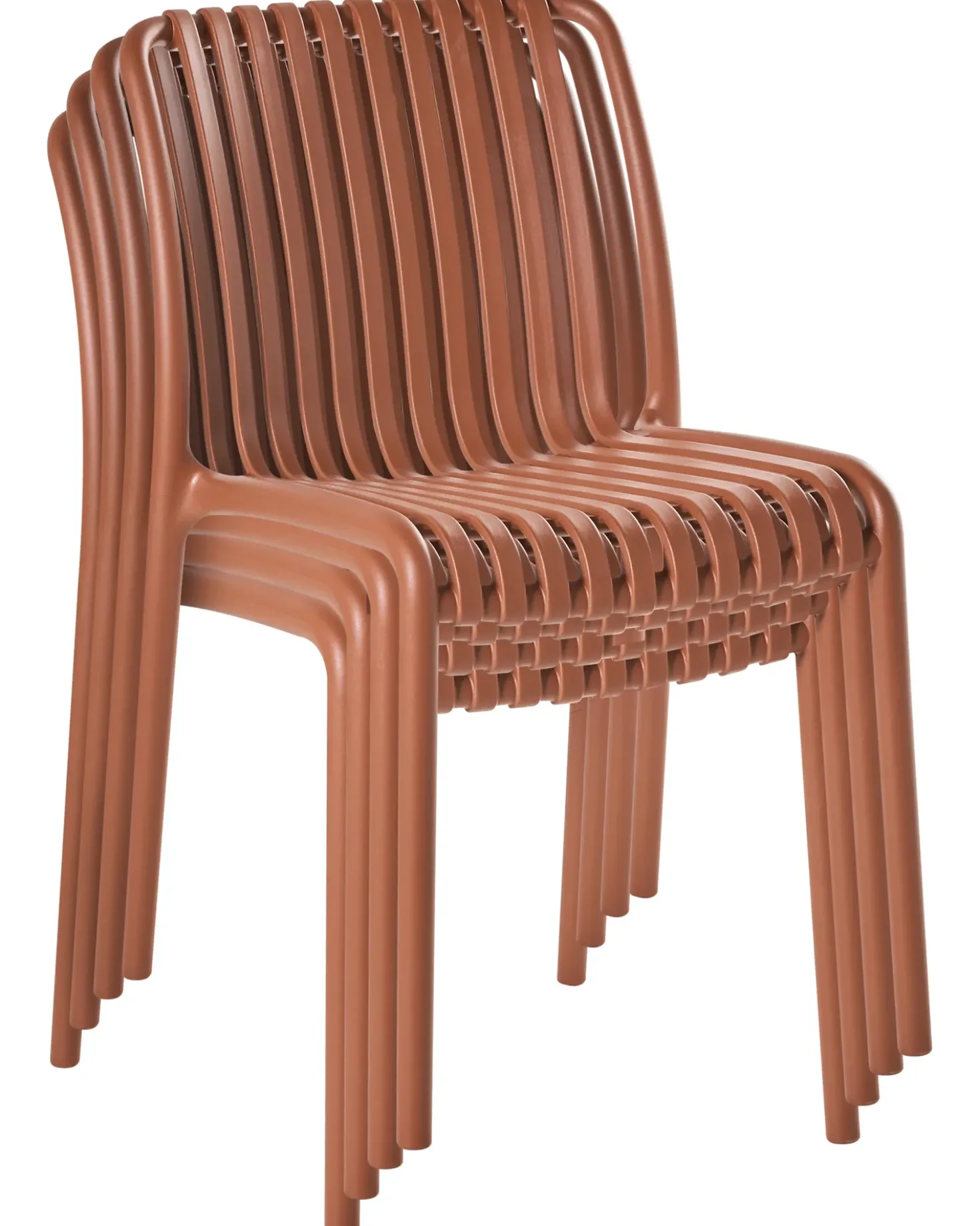 Set di 4 sedie da giardino ARICCIA Rosso chiaro