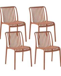 Set di 4 sedie da giardino ARICCIA Rosso chiaro