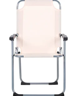 Set di 4 sedie da giardino GALATSI Pieghevole Metallo Beige