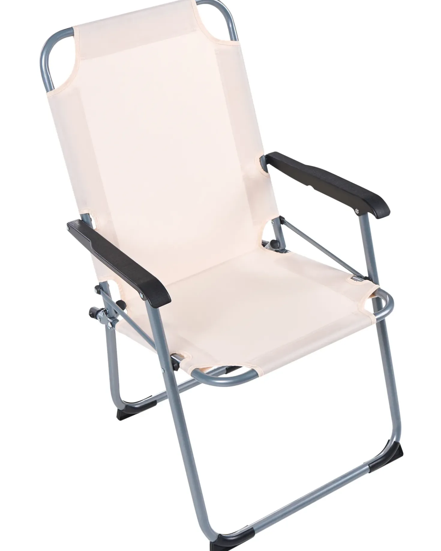 Set di 4 sedie da giardino GALATSI Pieghevole Metallo Beige